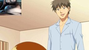 Guy gropes squeezes spanks her plump jiggling ass cheeks