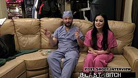 blaire celeste sucked dick then pussy took massive cum load