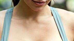 whoa these slutty runner girls flash perfect tits everywhere in public compilation