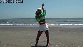 Japanese Girl's Deep Belly Button Close-Up Tease