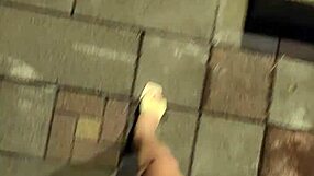 i'm ting xuan teasing outdoors butt plug in slipping panties off