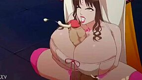 pounding futa's tight hole leads to massive cum explosion and puke fetish fun