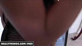 Karmin Renee Luther's blazing black teen booty interracial first time