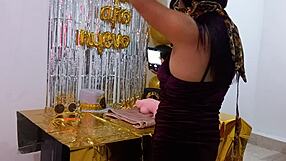 Birthday fuck doll gets dirty casting facial from hot stepsister exhibitionist