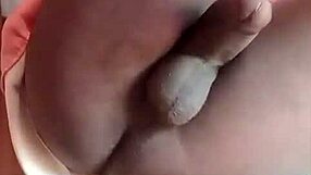 Local Kenyan shemale strokes huge monster cock to cum