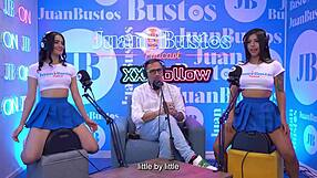 those hot colombian stepsis babes riding sybian machines together is wild on juanbustospodcast