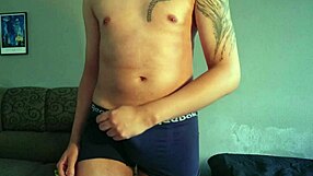 nerd brazilian rips underwear strokes monster cock moaning orgasm