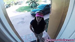 Real Amateur Teen Takes Massive Facial Cumshot