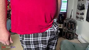 Stroking cock hard then exploding cum