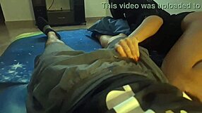 stepsis and i alone watching movie she ends up sucking my cock at home