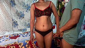 desi indian teen girlfriend bent over bed for rough hairy pussy doggystyle pounding