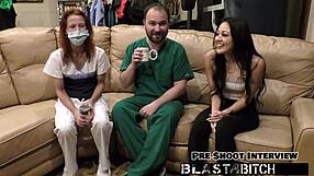 blaire celeste sucked dick then pussy took massive cum load