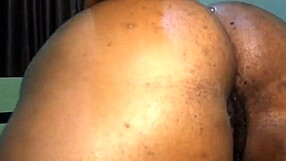 her huge ebony ass gets brutally drilled by monster black cock quickie