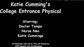 tampa university nurse katie cummings spreads for patient vibrator exam