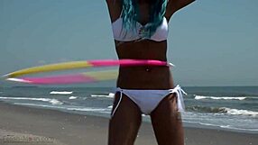 Japanese Girl's Deep Belly Button Close-Up Tease