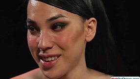 shemale mistress kasey kei binds and spanks 18yo teen before licking her pussy in interracial bdsm