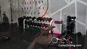 I gag on that monster cock then get my pussy deeply drilled at the gym