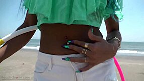 Japanese Girl's Deep Belly Button Close-Up Tease