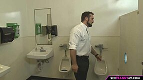 I love this busty shemale tranny's gloryhole blowjobs and handjobs with big tits