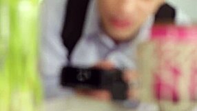 four teen babysitters share one big cock sucking and fucking on couch