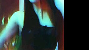 Clothed leather stockings tease webcam seduction