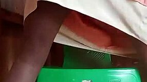 Local Kenyan shemale strokes huge monster cock to cum