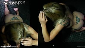 bambi swallows gloryhole cocks with cum flooding mouth and tongue