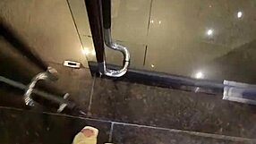 ting xuan's shemale cock throbs as she strolls public paths peeing with her huge bulge showing