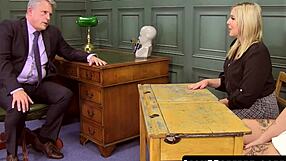 stepmom charlie rae and gigi patsy slurp principal's cock in taboo threesome blowjob