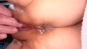 Amateur Asian Milf's Shaved Pink Pussy Close-Up 136 Days Post-Virginity Loss Licked Wet