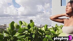 feeling so hot over cute asian babe's natural small tits striptease body reveal