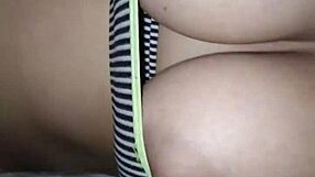 Pizza guy fucks curvy babe living room creampie ass