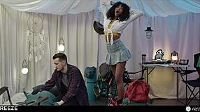 hot teen freezes for bestie's tongue giving epic squirting orgasms!