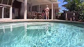 Private Hawaii Kai Pool Swim Turns Mature Pussy Show