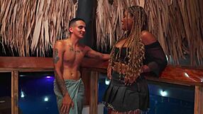 ebony colombian milf carla morelli fucks sons black friend doggystyle public juicy pussy