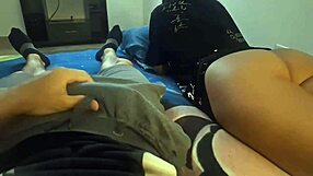 stepsis and i alone watching movie she ends up sucking my cock at home