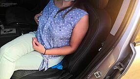 i left car by river to fondle my tits and pussy