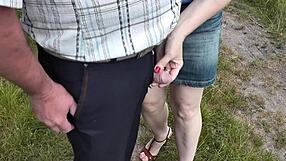 sexy milf frina pisses golden rain urine in car shower toilet nature squirt wet pussy