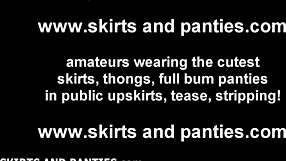 Tiny Euro Teen Vilena Flashes Panties