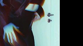 Clothed leather stockings tease webcam seduction