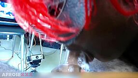 big booty black girl rides guy to the finish with curves everywhere