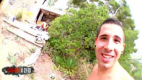 Young cutie Kevin White joins black bulls for outdoor threesome anal riding and squirting with Kenza Suck