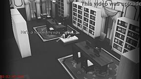 Cheating wife bends over for stranger fuck on library cam