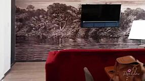 maintenance guy pumps big cock creampie into lingerie milf latina full semen video