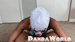 Bald Ebony Clown Cleo Panda's throat wrecked by BBC anal