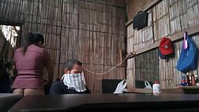 Naughty nurse flirts with client and takes him home for real homemade fun.