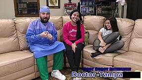 Dr tampa gives alix avery humiliating pre employment physical with anal fingering backstage in latex gloves