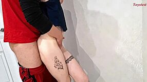 horny stepsister sneaks fuck session while parents stay away