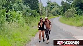 agatha mama caught wildly fucking young stud in woods after jog