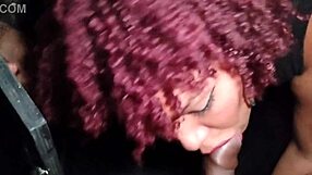 Brazilian BBW slut takes big cocks at gloryhole gangbang cuckold fun